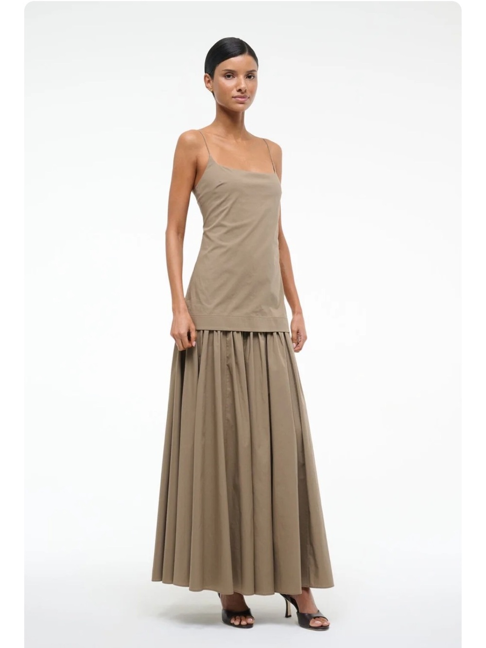 STAUD Ari Dress in Taupe - Picture 4 of 5